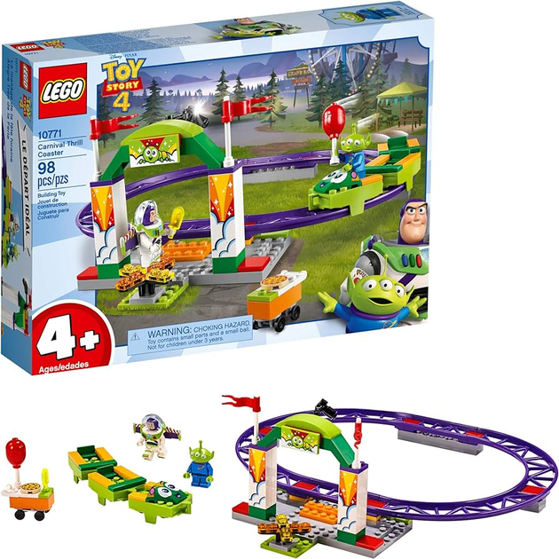 Конструктор LEGO Disney 4+ Toy Story 10771 Carnival Thrill Coaster 249 деталей (10771) (5702016477863) - зображення 1