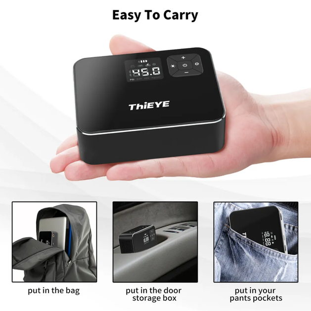Автомобильный аккумуляторный компрессор ThiEYE AirKit 2 универсальный 120 PSI/8,27 bar - изображение 7