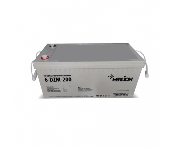 Тяговая аккумуляторная батарея AGM MERLION 6-DZM-200 12V 200Ah М8 - Фото 1 Тяговая аккумуляторная батарея AGM MERLION 6-DZM-200 12V 200Ah М8 - изображение 1