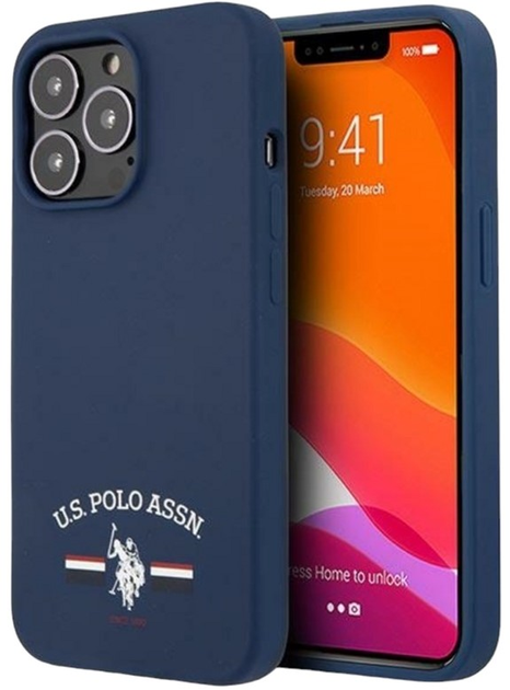 Панель U.S. Polo Assn для Apple iPhone 13/13 Pro Navy (3666339029395) - зображення 1