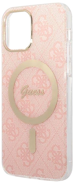 Панель + Зарядний пристрій Guess 4G Print MagSafe для Apple iPhone 13 Pro Pink (3666339103026) - зображення 1