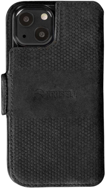 Etui z klapką Krusell PhoneWallet Leather do Apple iPhone 13 Black (7394090623946) - obraz 1