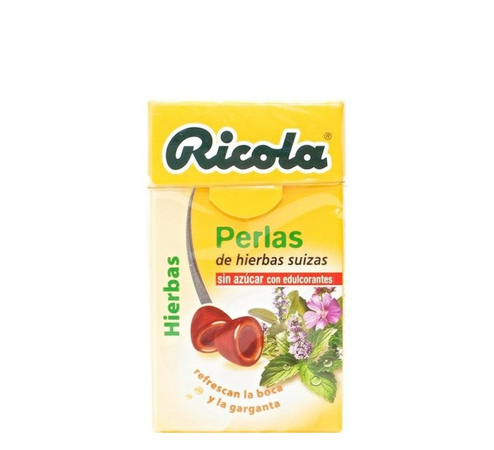 Perełki Ricola z ziołami szwajcarskimi bez cukru 25 g (7610700604014) - obraz 1