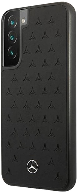 Etui Mercedes Leather Stars Pattern do Samsung Galaxy S22 Plus Black (3666339044107) - obraz 1