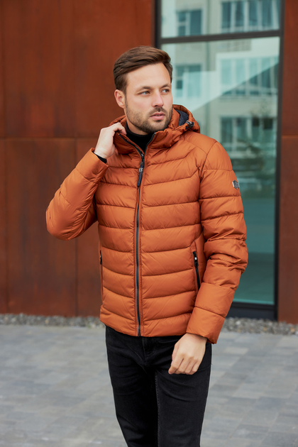 Мужская куртка (евро-зима) Black Vinyl C23-2307QG Терракотовый, 56 от ...