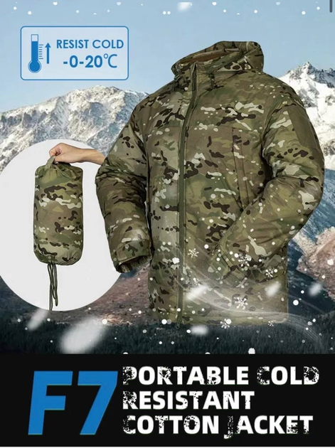 Тактическая куртка зимняя Level 7 Climashield Apex "Tactical Series" Мультикам L - изображение 1