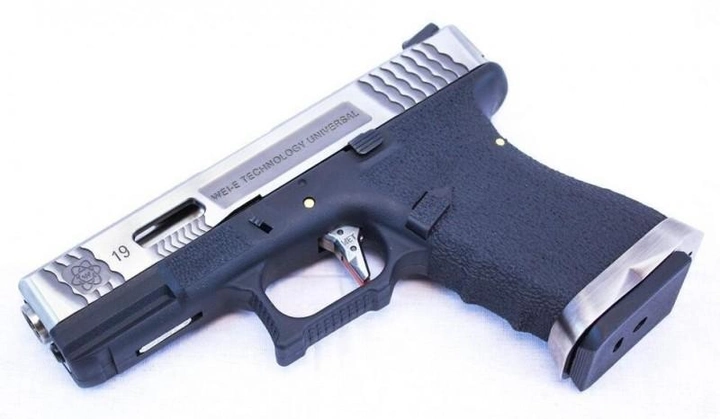 Пістолет WE Glock 19 Force pistol Metal Silver GBB (Страйкбол 6мм) - изображение 2
