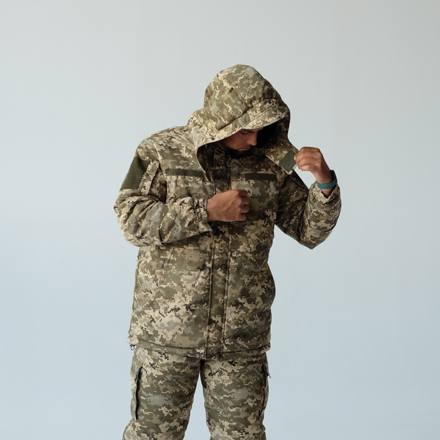 Зимняя куртка ЗСУ Бушлат военный тактический зимний пиксель Ткань мембрана размер 58 - изображение 2