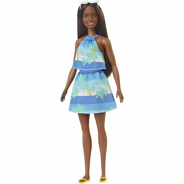 Lalka Mattel Barbie Loves the Ocean Puppe im Meeres-Print Rock & Top (887961899917) - obraz 2