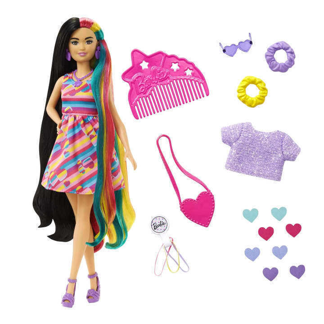 Лялька з аксесуарами Mattel Barbie Totally Hair Heart-Themed (194735014842) - зображення 1