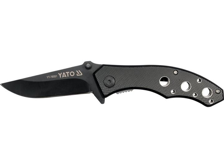 Нож складной из нержавеющей стали, лезвие 75 мм, 190 мм YATO (YT-76051) - изображение 1