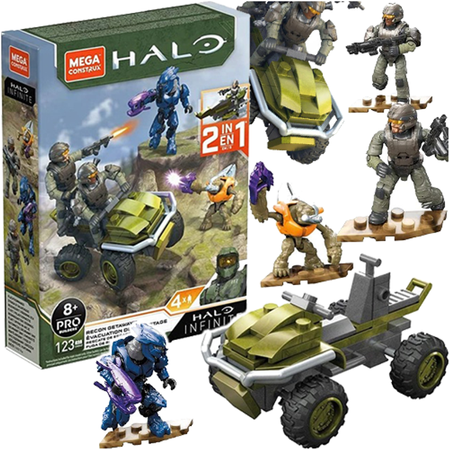 Klocki konstrukcyjne Mattel Halo Infinite zestaw 2 w 1 123 elementy (887961866230) - obraz 2