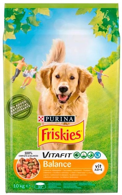 Sucha karma dla psów seniorów Purina Friskies Balance z kurczakiem 10 kg (7613031395491) - obraz 1