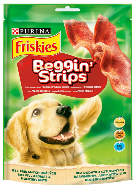 Przysmak dla psów Purina Friskies Beggin Strips z bekonem 120 g (7613033445149) - obraz 1