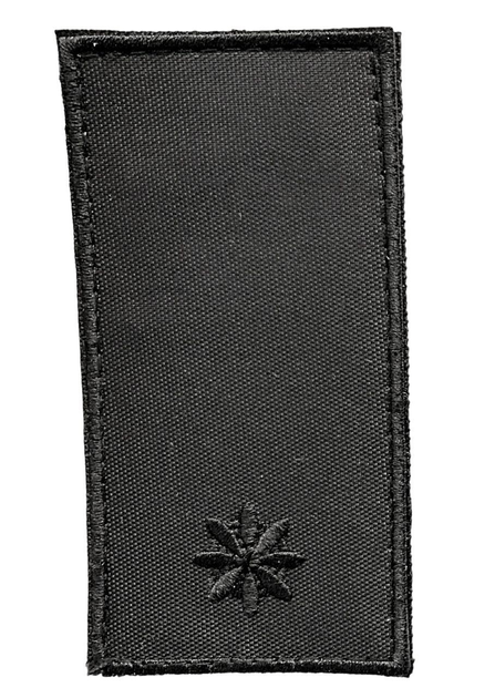 Шеврон погон Tactic4Profi вишивка Молодший лейтенант поліції чорно-чорний (10*5) - изображение 1