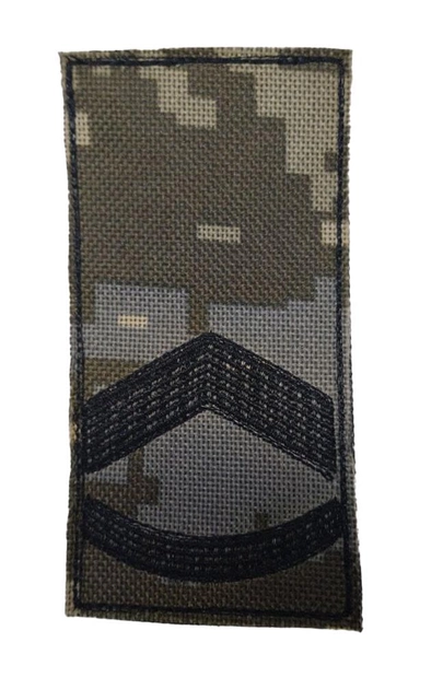 Шеврон погон Tactic4Profi вишивка Штаб-сержант ЗСУ піксель (10*5) - зображення 1