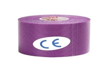 Кинезио тейп (кинезиологический тейп) Kinesiology Tape 2.5см х 5м фиолетовый - изображение 1