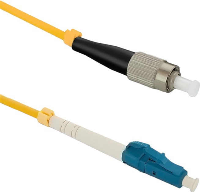 Patchcord światłowodowy Qoltec FC/UPC - LC/UPC Singlemode 9/125 G652D Simplex 5 m Żółty (5901878543079) - obraz 1