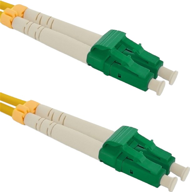 Patchcord światłowodowy Qoltec LC/APC - LC/APC Singlemode 9/125 G652D Duplex 1 m Żółty (5901878540184) - obraz 1