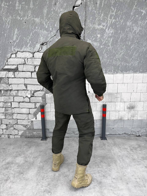 Тактический зимний теплый военный комплект Island ( Куртка + Штаны ), Камуфляж: Олива, Размер: M - изображение 2