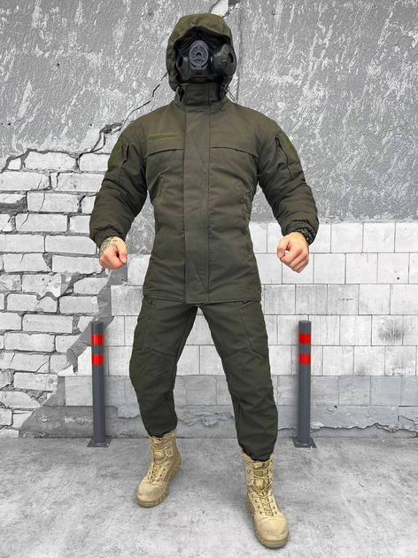 Тактический зимний теплый военный комплект Island ( Куртка + Штаны ), Камуфляж: Олива, Размер: XL - изображение 1