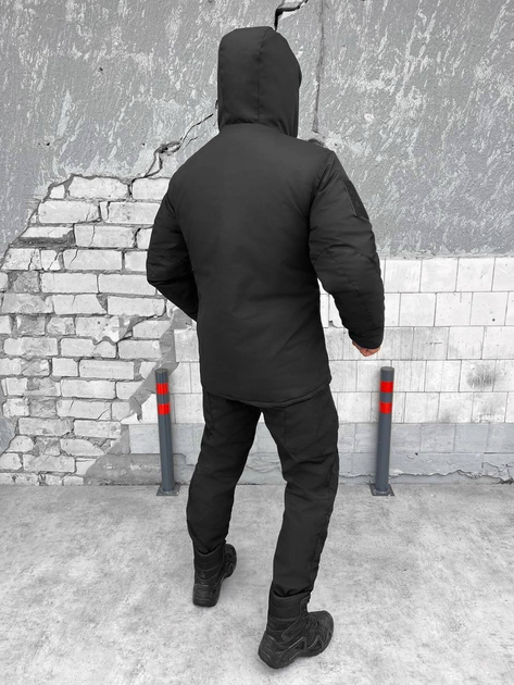 Тактичний зимовий теплий військовий комплект PHR/11 ( Куртка + Штани ), Камуфляж: Чорний, Розмір: XXL - зображення 2