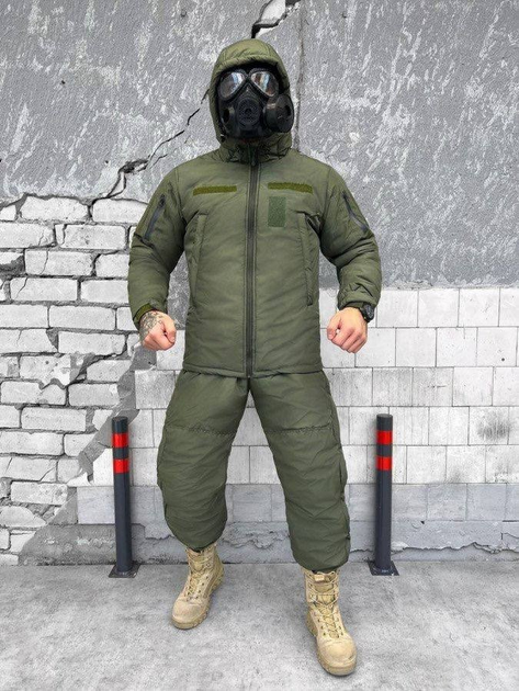 Тактичний зимовий теплий військовий комплект Dirty ( Куртка + Штани ), Камуфляж: Олива, Розмір: XXXXXXL - зображення 1