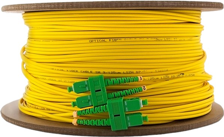 Оптичний патч-корд Qoltec SC/APC - SC/APC Singlemode 9/125 G652D Duplex 90 м Yellow (5901878540887) - зображення 3