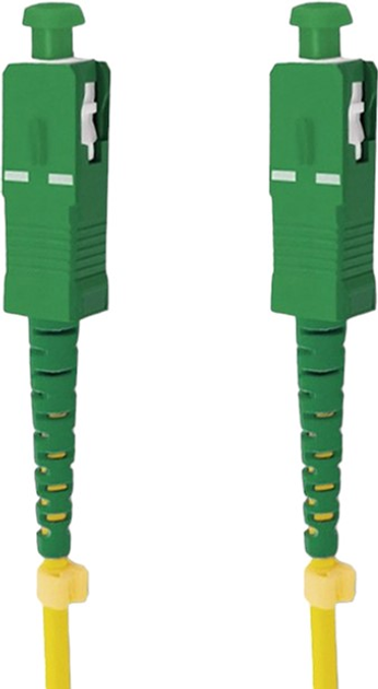 Patchcord światłowodowy Qoltec SC/APC - SC/APC Singlemode 9/125 G652D Simplex 0.5 m Żółty (5901878542805) - obraz 2