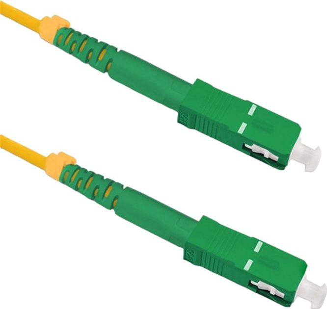 Patchcord światłowodowy Qoltec SC/APC - SC/APC Singlemode 9/125 G652D Simplex 10 m Żółty (5901878542867) - obraz 1