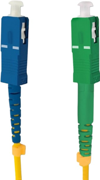 Patchcord światłowodowy Qoltec SC/APC - SC/UPC Singlemode 9/125 G652D Simplex 3 m Żółty (5901878542911) - obraz 2