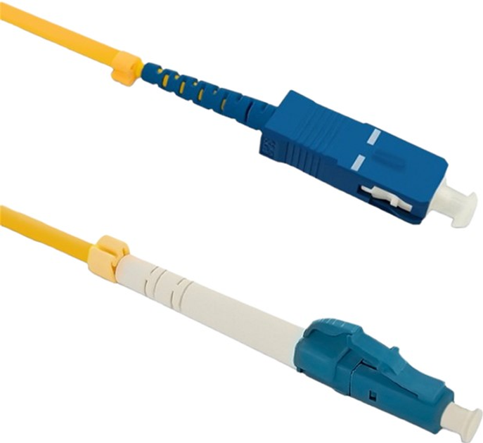 Patchcord światłowodowy Qoltec LC/UPC - SC/UPC Singlemode 9/125 G652D Simplex 2 m Żółty (5901878543390) - obraz 1