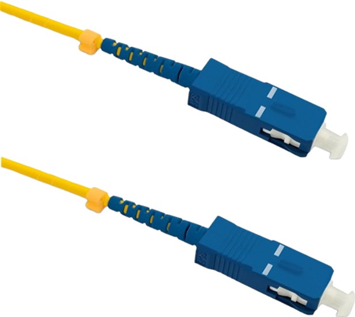 Patchcord światłowodowy Qoltec SC/UPC - SC/UPC Singlemode 9/125 G652D Simplex 2 m Żółty (5901878542980) - obraz 1