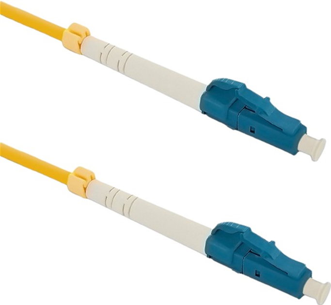 Patchcord światłowodowy Qoltec LC/UPC - LC/UPC Singlemode 9/125 G652D Duplex 1 m Żółty (5901878540146) - obraz 1