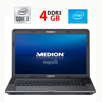 Ноутбук Б-класс Medion Akoya E7220/ 17.3" (1600x900) TN / Intel Core i3-2310M (2 (4) ядра по 2.1 GHz) / 4 GB DDR3 / 500 GB HDD / Intel HD Graphics 3000 / WebCam / USB 3 б/у - Фото 1 Ноутбук Б-класс Medion Akoya E7220/ 17.3" (1600x900) TN / Intel Core i3-2310M (2 (4) ядра по 2.1 GHz) / 4 GB DDR3 / 500 GB HDD / Intel HD Graphics 3000 / WebCam / USB 3 б/у - изображение 1