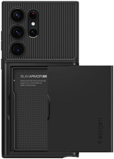 Etui Spigen Slim Armor CS do Samsung Galaxy S23 Ultra Black (8809896740357) - obraz 2