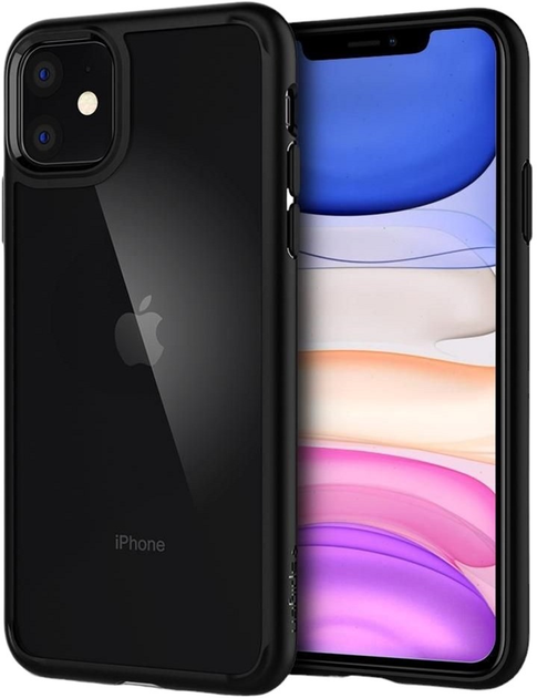 Etui Spigen Ultra Hybrid do Apple iPhone 11 Matte Black (8809671010316) - obraz 1