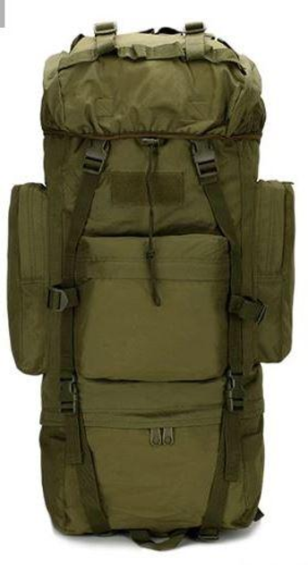 Великий тактичний, армійський рюкзак із дощовиком 65L Combat хакі (235996) - зображення 2