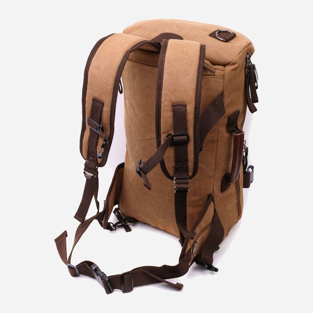 Сумка-рюкзак чоловіча Vintage leather-22160 20 л Коричнева - Фото 2 Сумка-рюкзак чоловіча Vintage leather-22160 20 л Коричнева - зображення 2