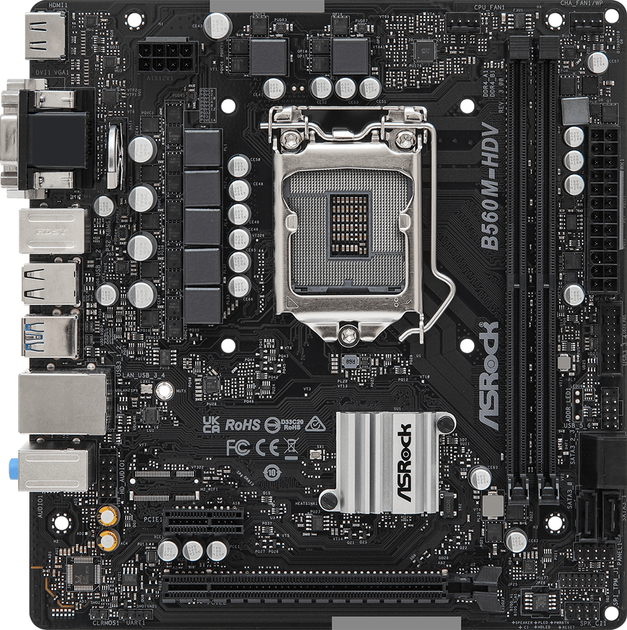 Материнская плата ASRock B560M-HDV R3.0 (s1200, Intel B560, PCI-Ex16 ...