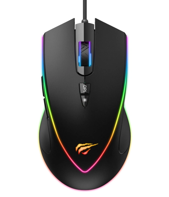 Игровая мышка Havit HV-MS1017 с RGB подсветкой USB Black - изображение 1