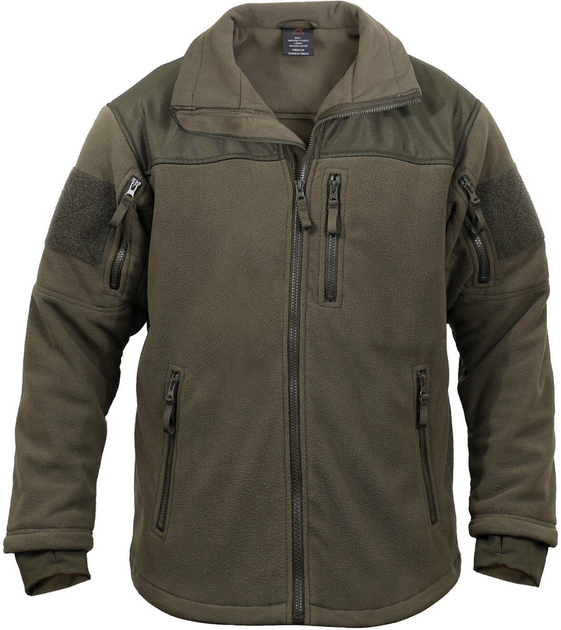 Куртка оливковая флисовая тактическая Rothco Spec Ops Tactical Fleece Jacket Olive Drab размер М - изображение 1