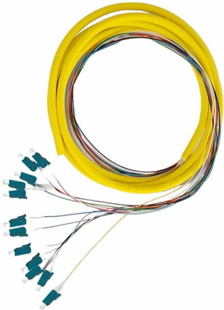 Zestaw pigtail światłowodowy Qoltec LC/UPC Singlemode G657A2 2 m 12 szt (5901878543604) - obraz 3