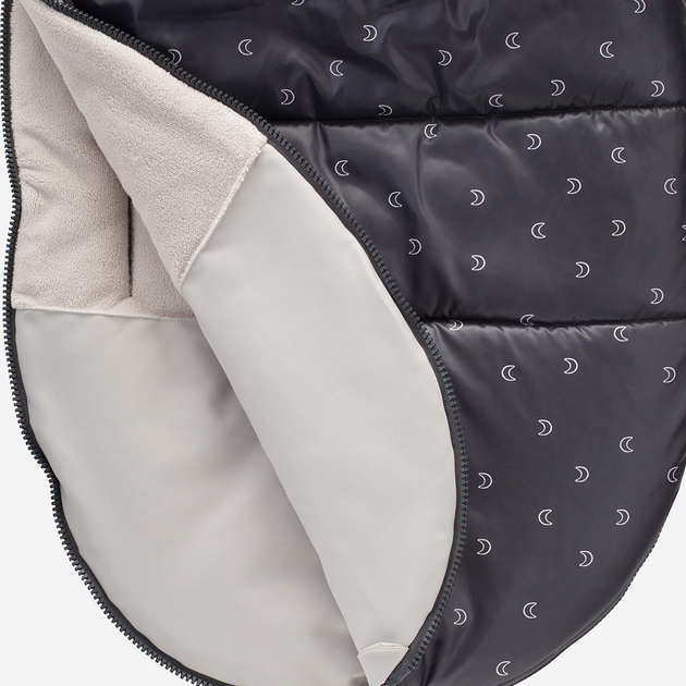 Дитячий зимовий конверт Pinokio Winter Sleeping Bag One Size Графітовий/Місяці (5901033276019) - зображення 3