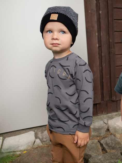 Bluza bez kaptura chłopięca Pinokio Le Tigre 62 cm Grafitowa (5901033278662) - obraz 3