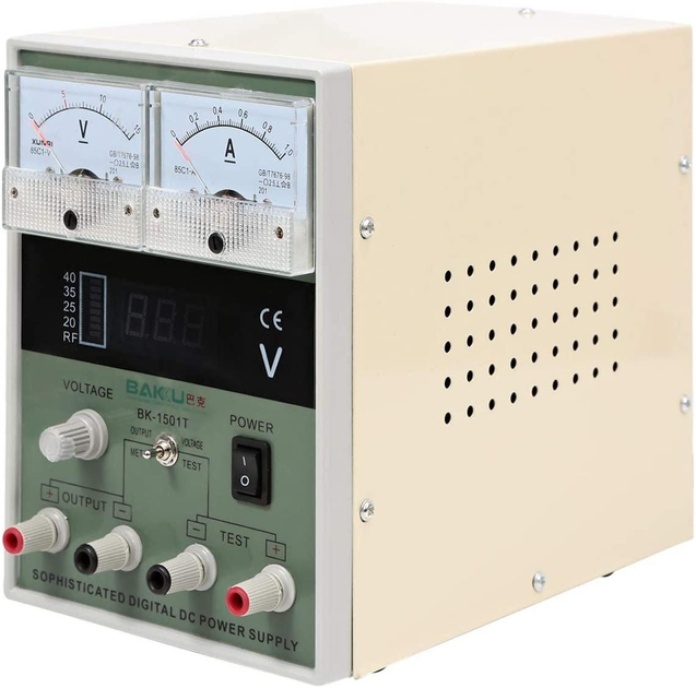 Блок питания лабораторный стрелочный Baku BK-1501T (005577) - изображение 2