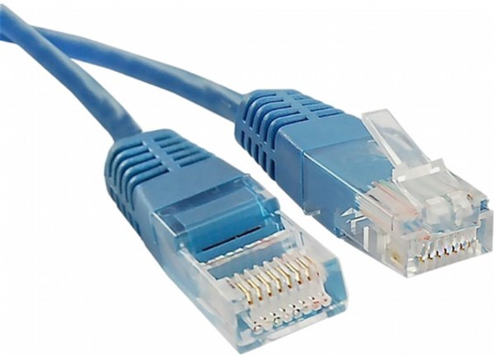 Патч-корд Qoltec UTP Cat 5e RJ-45 3 м Blue (5901878523194) - зображення 1