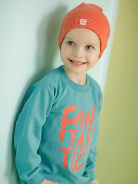 Дитячий світшот для хлопчика Pinokio Orange Flip 104 см Бірюзовий (5901033307201) - зображення 1