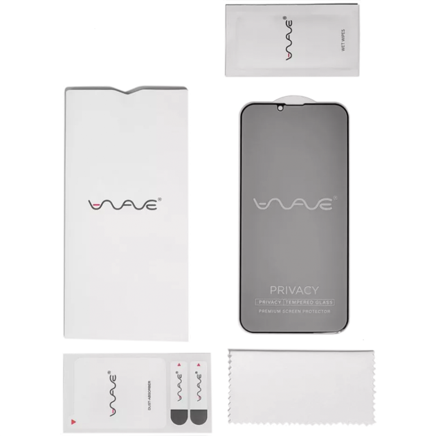 Защитное стекло Wave Premium Privacy Glass for iPhone 15 Pro Max антишпионское стекло на айфон - Фото 7 Защитное стекло Wave Premium Privacy Glass for iPhone 15 Pro Max антишпионское стекло на айфон - изображение 7