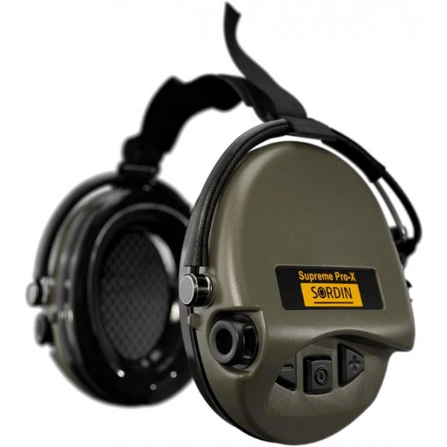 Активні тактичні навушники MSA Sordin Supreme Pro X Олива з заднім тримачем (15220) - зображення 1